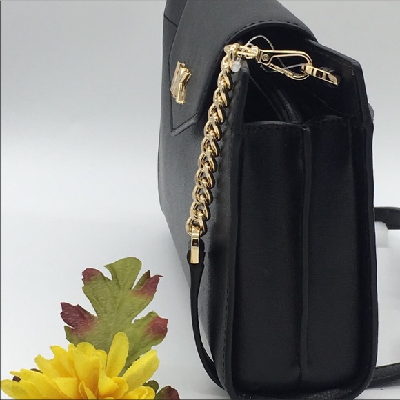 Michael Kors Handbags - MICHAEL KORS MOTT LG CLUTCH XBODY BLACK